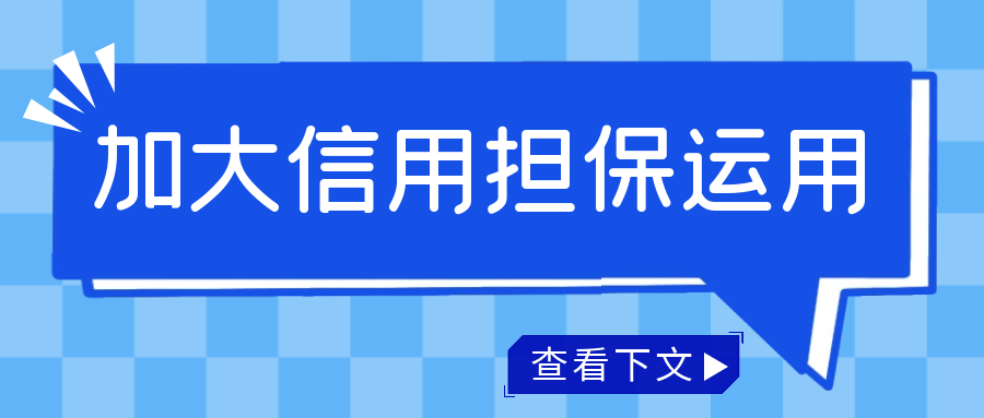 加大信用擔保